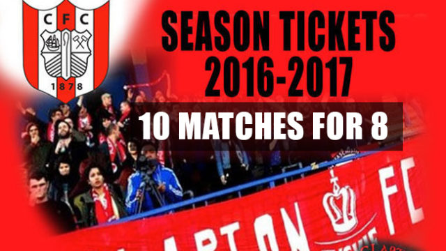 10 Matches for 8 with half off season ticket for 2017