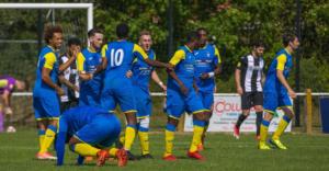 Clapton half time goal